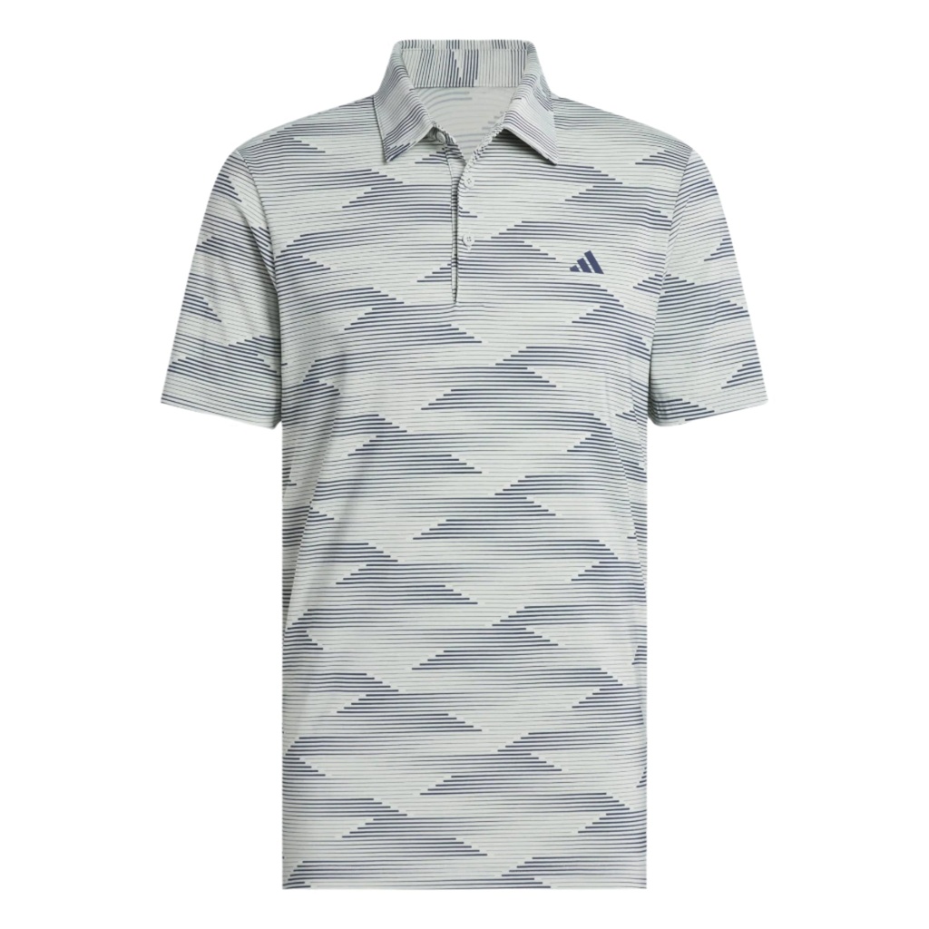 [JF9008] Adidas Mens Golf Shirt | Polo | Wonsil | Grey White (S)