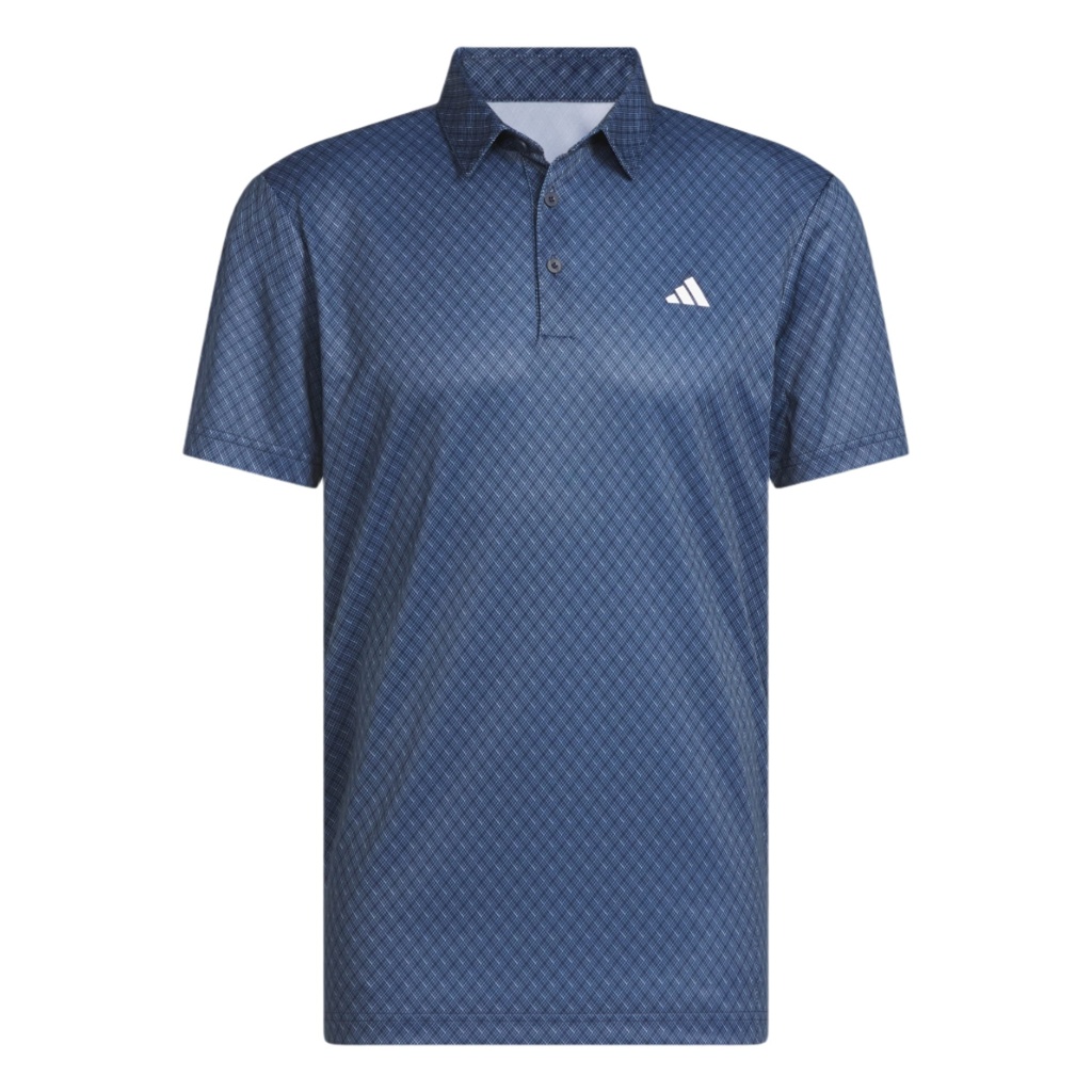 Adidas Mens Golf Shirt | Polo | Core Print | Navy-White