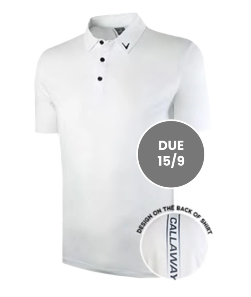 Callaway Mens Golf Shirt | White Plain