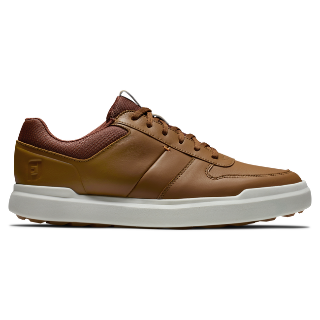 Footjoy Mens Golf Shoes | Contour Casual | Tan-White